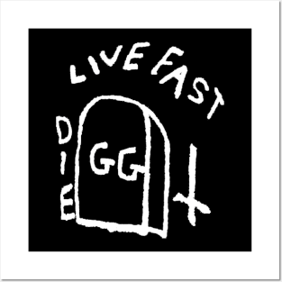 Live Fast Die GG Allin Tattoo big Posters and Art